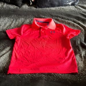 Under Armour Red Polo Shirt Classic Design